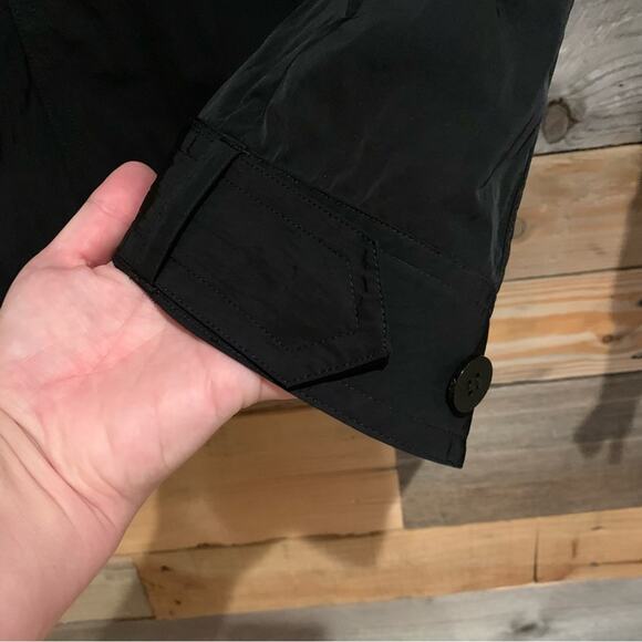 KaufmanFranco Wrap Button Lightweight Jacket Black Size 10/46 Minimal Luxury - Picture 6 of 14